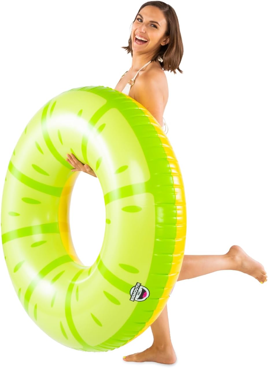BigMouth Inc. Pool Float, 4' Wide, Inflatable Floatie Tube, Blow Up Swim Ring, Outdoor Summer Pool Party Water Toy