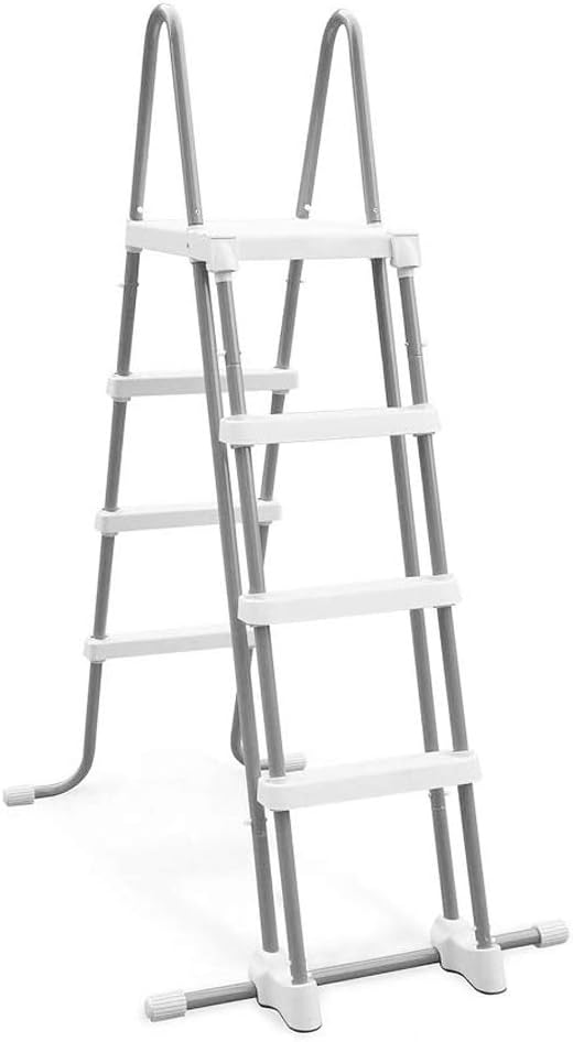 Intex 28076E Deluxe Pool Ladder with Removable Steps for Intex Pools with Wall Height of 48 Inch