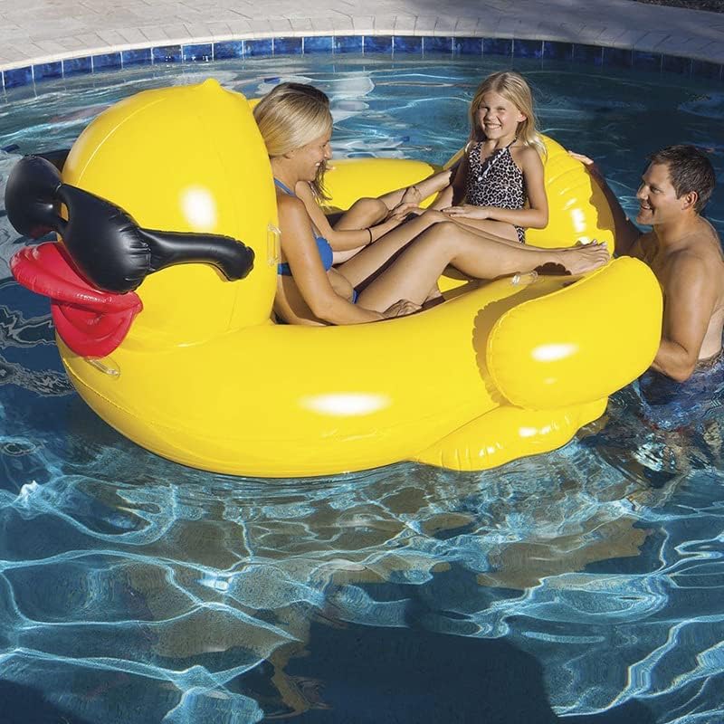 Inflatable Pool Floats,Giant Inflatable Duck, Animal Pool Floats,Lake Tubes,Beach Swimming Rings,Large Water Lounge Chair,Party for Kid and Adults ,Without Pump