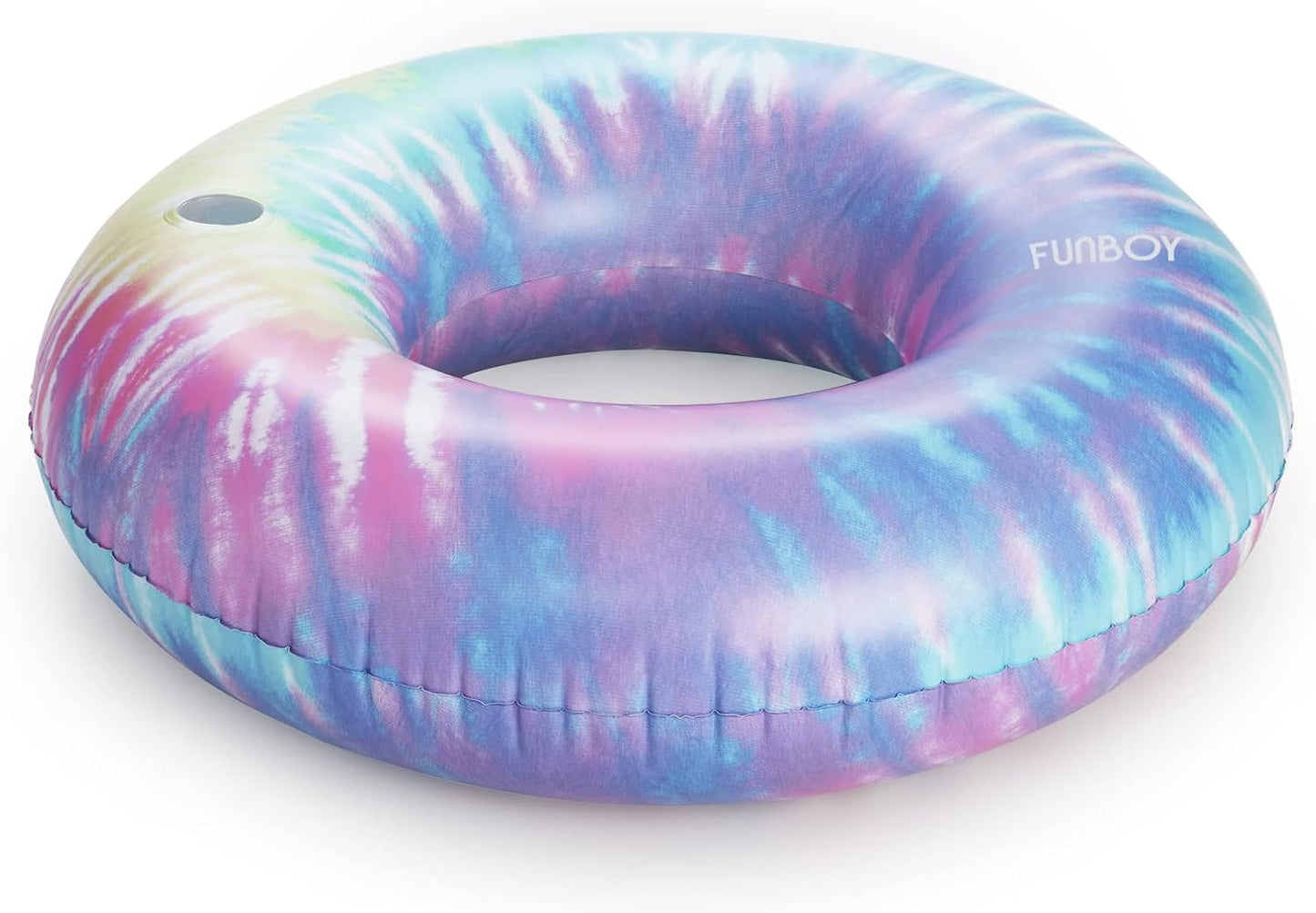 FUNBOY Giant Toile Inflatable Pool Float with Cup Holder 48" |Pool Float for Adults|Inner Tube Swimming Pool Toys Swim Rings | Swimming Pool Accessories & Pool Lounger Float for Pool Party & Summer