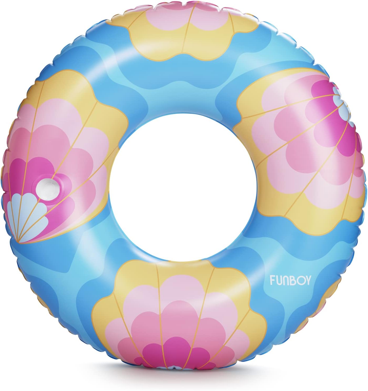 FUNBOY Giant Toile Inflatable Pool Float with Cup Holder 48" |Pool Float for Adults|Inner Tube Swimming Pool Toys Swim Rings | Swimming Pool Accessories & Pool Lounger Float for Pool Party & Summer