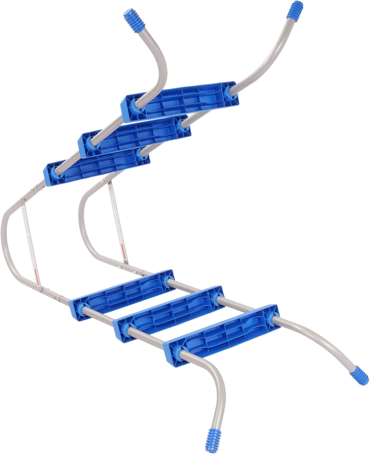 KUAFU 36 Inch Swimming Pool Ladder Above Ground W/ 3 Plastic Removable Steps Non-Slip Heavy Duty Steel Blue