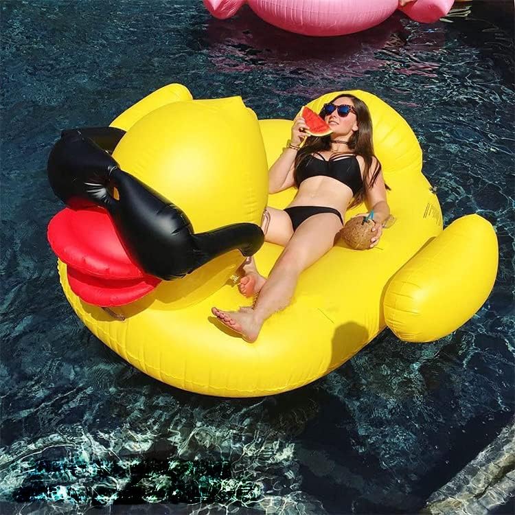 Inflatable Pool Floats,Giant Inflatable Duck, Animal Pool Floats,Lake Tubes,Beach Swimming Rings,Large Water Lounge Chair,Party for Kid and Adults ,Without Pump