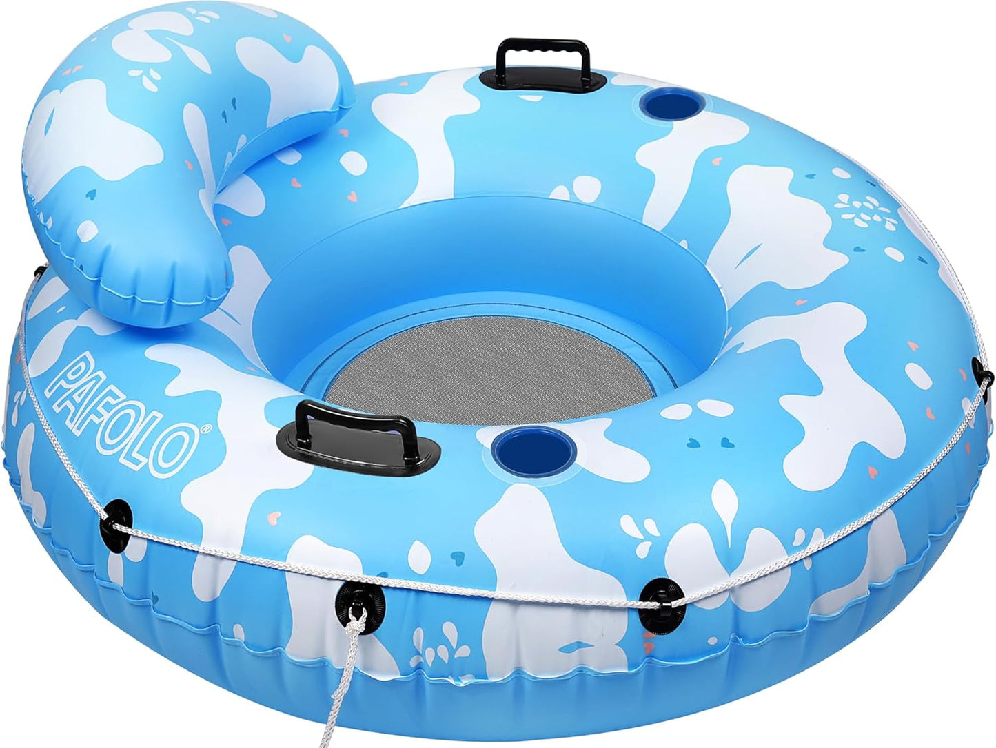 River Tubes for Floating Heavy Duty, Pool Float Adult,53" Inflatable Float Tube for Beach Lake Rafting, River Floats with Mesh Bottom
