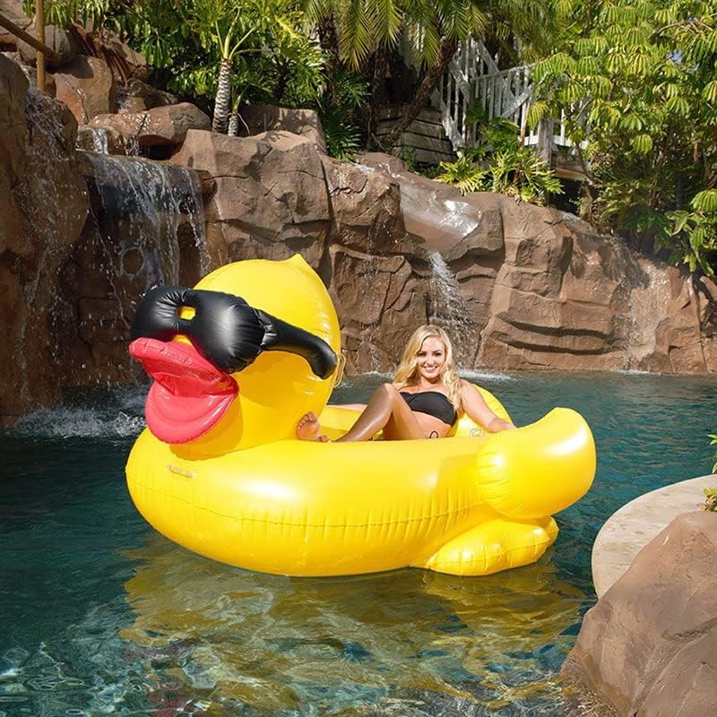 Inflatable Pool Floats,Giant Inflatable Duck, Animal Pool Floats,Lake Tubes,Beach Swimming Rings,Large Water Lounge Chair,Party for Kid and Adults ,Without Pump