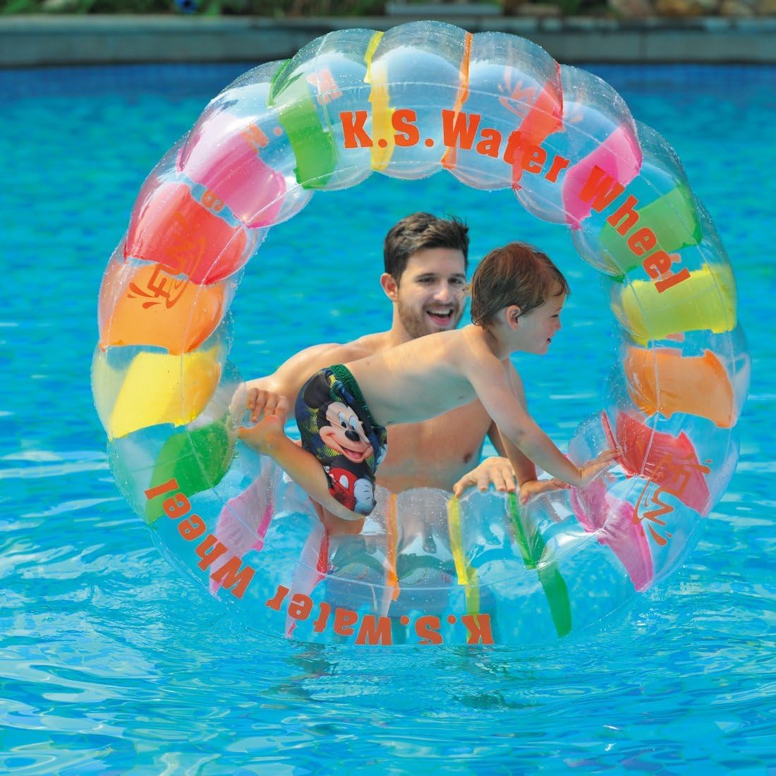 Jilong Water Wheel - Giant Inflatable Swimming Pool Water Wheel Toy (49.2" X 33")
