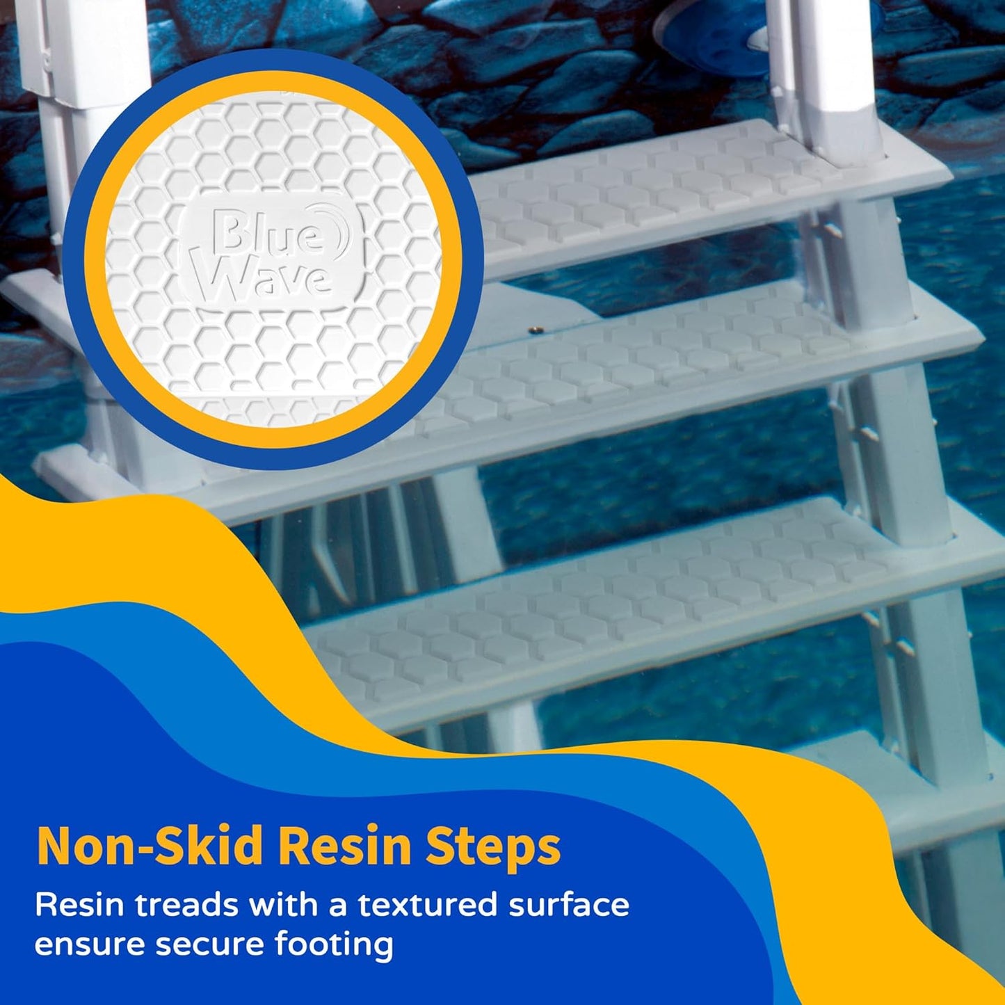 Blue Wave NE1175 Heavy Duty In-Pool Ladder - White
