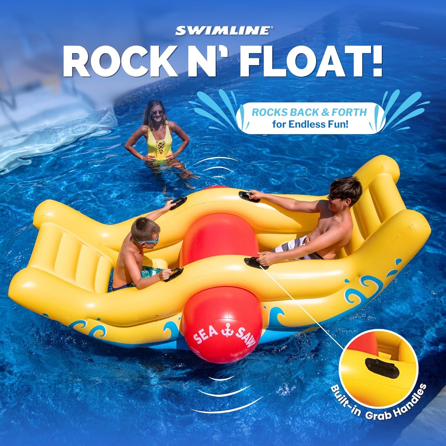 Swimline Sea-Saw Rocker , Yellow
