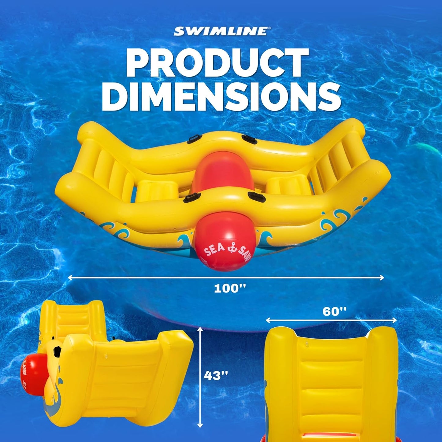 Swimline Sea-Saw Rocker , Yellow