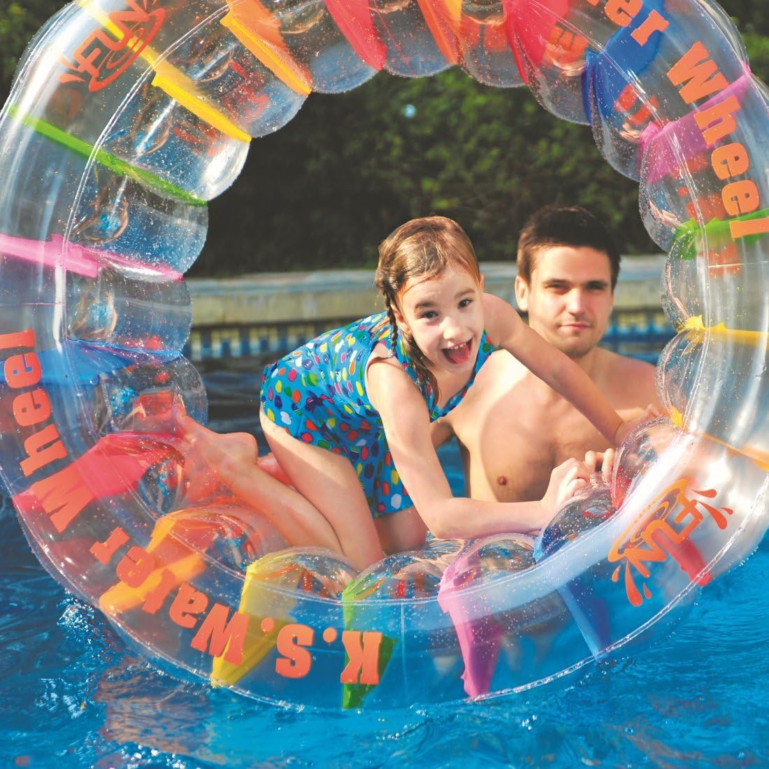 Jilong Water Wheel - Giant Inflatable Swimming Pool Water Wheel Toy (49.2" X 33")