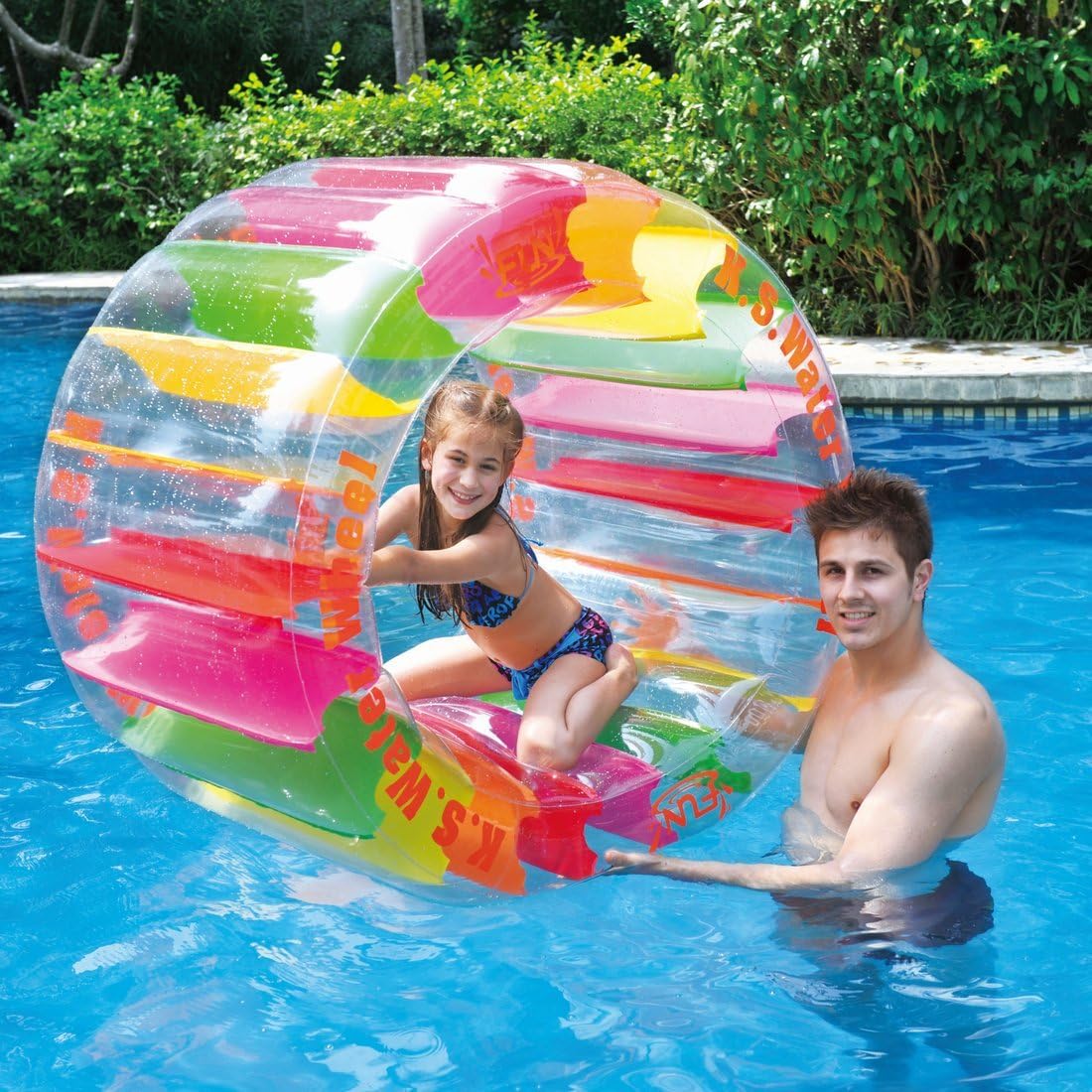 Jilong Water Wheel - Giant Inflatable Swimming Pool Water Wheel Toy (49.2" X 33")