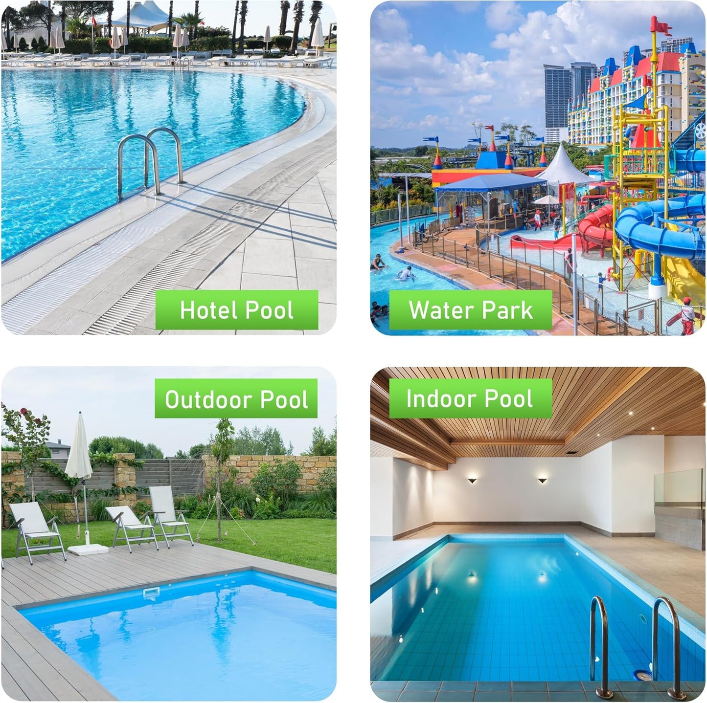 3 Treads In Ground Stainless Steel Swimming Pool Ladder Stainless Steel Steps Entry and Exit System For Up To 250 Pound Capacity replacement 1.90 Inch Diameter Wooden Concrete Deck(3 Treads)