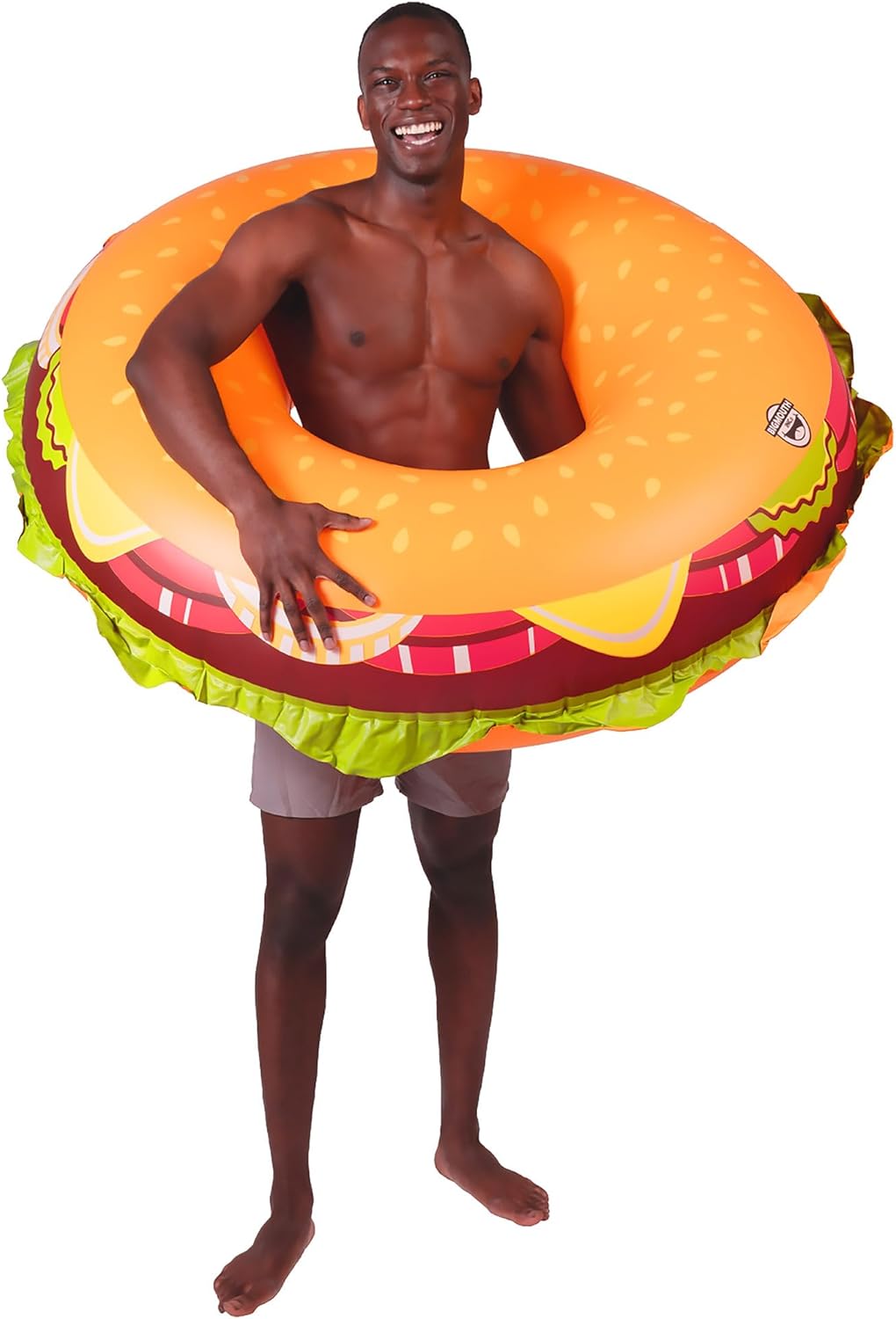BigMouth Inc. Pool Float, 4' Wide, Inflatable Floatie Tube, Blow Up Swim Ring, Outdoor Summer Pool Party Water Toy