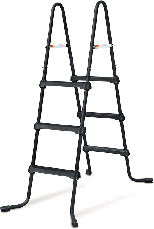 Funsicle SureStep 3 Step Lightweight Steel Outdoor Above Ground Swimming Pool Ladder with Non Slip Feet for Outdoor Use, Black