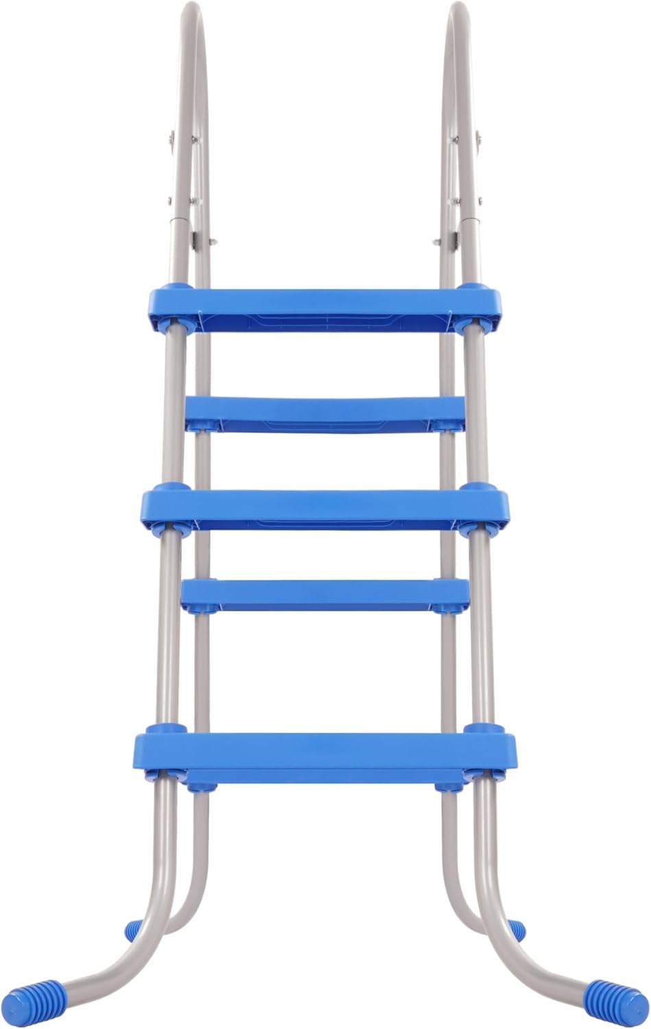 KUAFU 36 Inch Swimming Pool Ladder Above Ground W/ 3 Plastic Removable Steps Non-Slip Heavy Duty Steel Blue