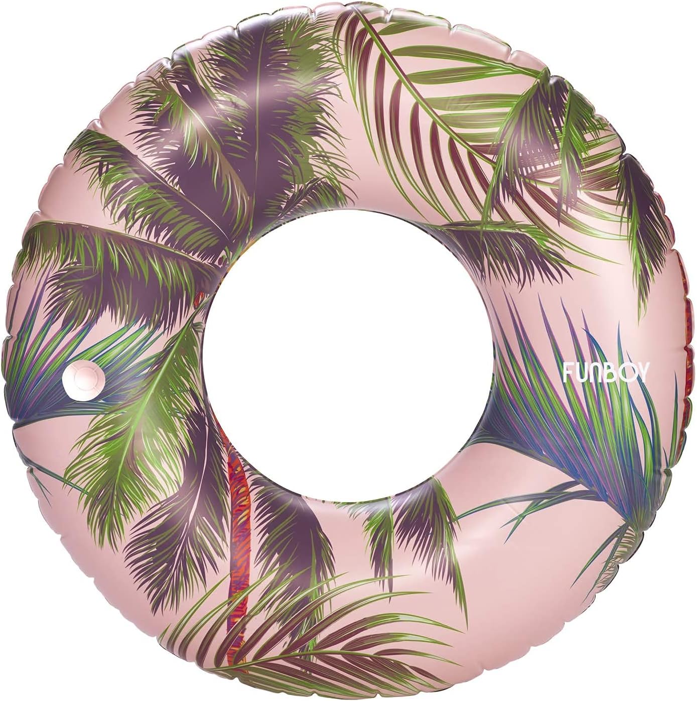 FUNBOY Giant Toile Inflatable Pool Float with Cup Holder 48" |Pool Float for Adults|Inner Tube Swimming Pool Toys Swim Rings | Swimming Pool Accessories & Pool Lounger Float for Pool Party & Summer